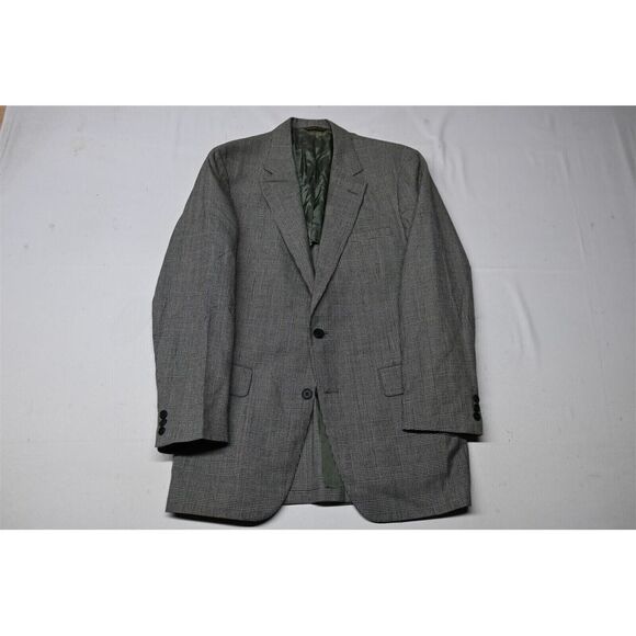 Vtg‎ Gant 40R Gray Glenn Check USA Made Mens Blazer Sport Coat Suit Jacket